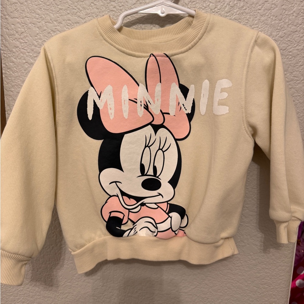 H&M Cream and Pink Minnie Mouse Kids Sweatshirt